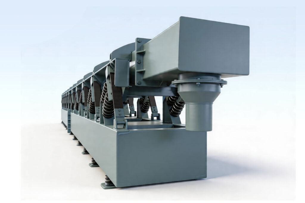 Discharge Outlet of the SZF Inertial Vibrating Conveyor
