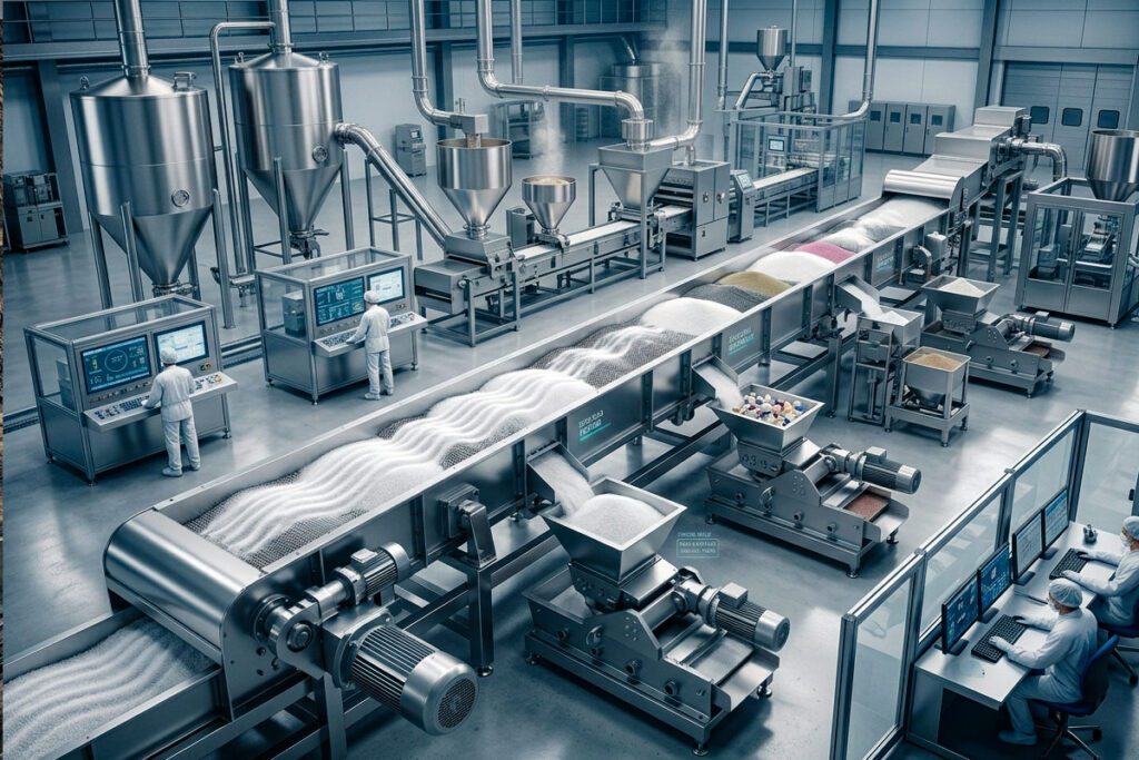 Vibrating Conveying Equipment for Food & Chemical Processing